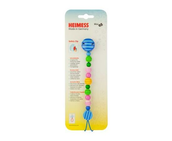 Клипса для пустышек Heimess Полосатые бусинки (732320), изображение 8 Клипса для пустышек Heimess Полосатые бусинки (732320), изображение 8