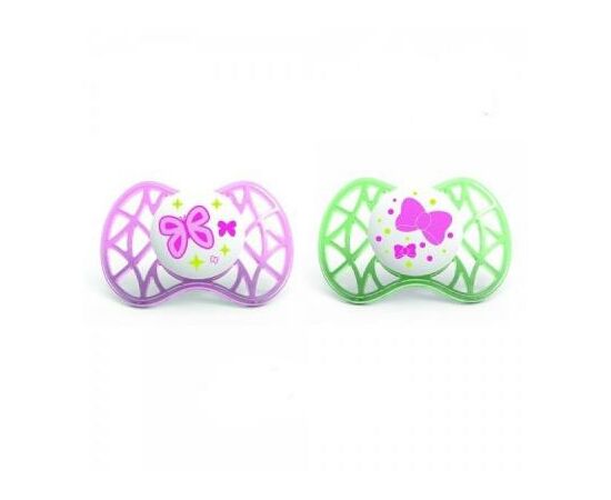 Пустышка Nuvita Air симметрическая 6м+ 2шт. для девочки (NV7081Pink)