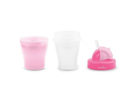 Поїльник-непроливайка Nuvita 18м+ 200мл. с трубочкой розовый (NV1436Pink), зображення 2 Поїльник-непроливайка Nuvita 18м+ 200мл. с трубочкой розовый (NV1436Pink), зображення 2