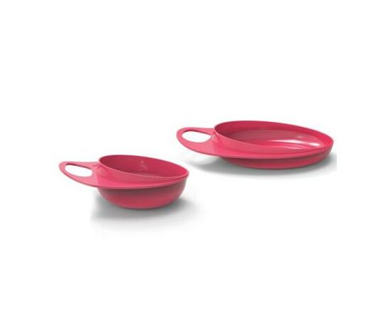 Набор детской посуды Nuvita тарелочки, Easy Eating 2шт. розовая, глубокая и мелкая (NV8461Pink), изображение 2 Набор детской посуды Nuvita тарелочки, Easy Eating 2шт. розовая, глубокая и мелкая (NV8461Pink), изображение 2
