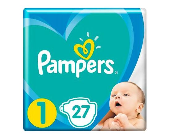 Подгузник Pampers New Baby Newborn Размер 1 (2-5 кг) 27 шт (8001090910080), изображение 3 Подгузник Pampers New Baby Newborn Размер 1 (2-5 кг) 27 шт (8001090910080), изображение 3