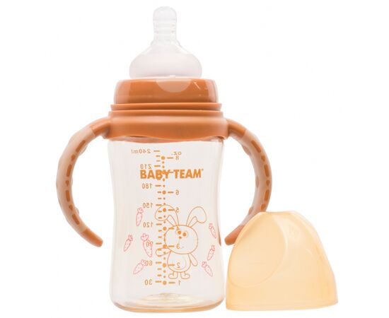 Бутылочка для кормления Baby Team с широким горлом 240 мл (1090), изображение 2