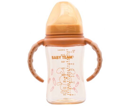 Бутылочка для кормления Baby Team с широким горлом 240 мл (1090)