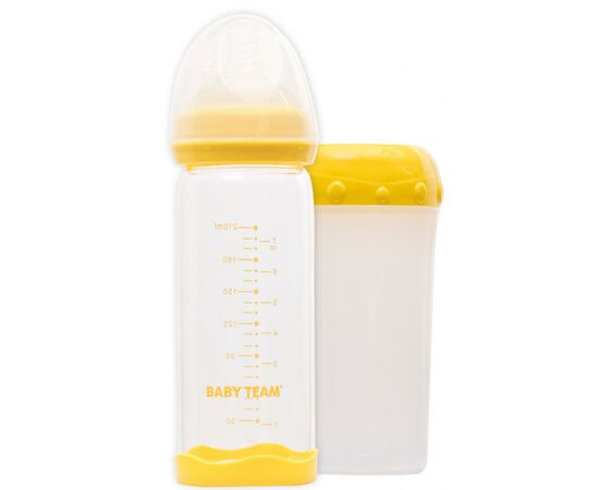 Бутылочка для кормления Baby Team стеклянная с широким горлом 220 мл (1290), изображение 3 Бутылочка для кормления Baby Team стеклянная с широким горлом 220 мл (1290), изображение 3