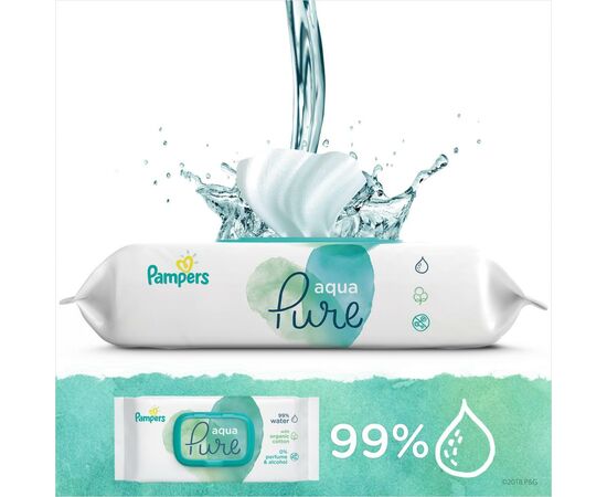 Детские влажные салфетки Pampers Aqua Pure 48 (8001090603326)