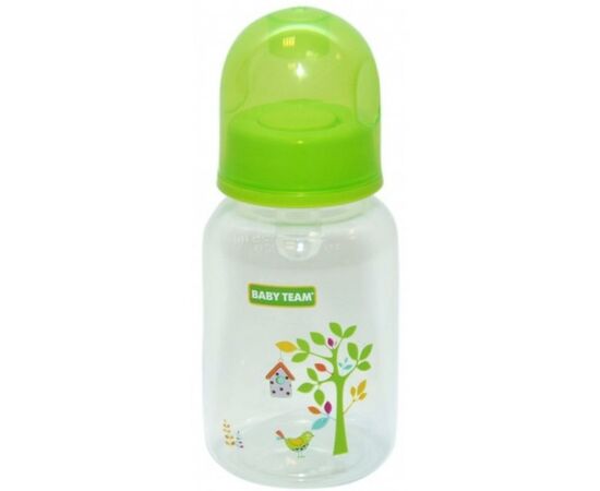 Бутылочка для кормления Baby Team с силиконовой соской, 125 мл 0+ салат (1400_салатовый), изображение 2 Бутылочка для кормления Baby Team с силиконовой соской, 125 мл 0+ салат (1400_салатовый), изображение 2