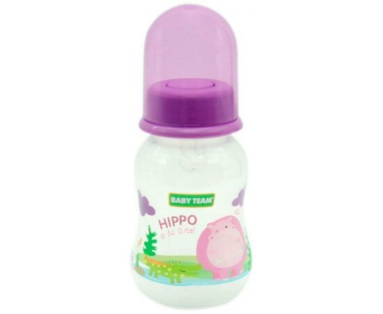 Пляшечка для годування Baby Team з силікон.соскою 125 мл (1111_фиолетовый)
