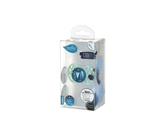 Пустышка Nuvita Air55 Cool 0m+ ортодонтическая зеленая (NV7064NG), изображение 3 Пустышка Nuvita Air55 Cool 0m+ ортодонтическая зеленая (NV7064NG), изображение 3