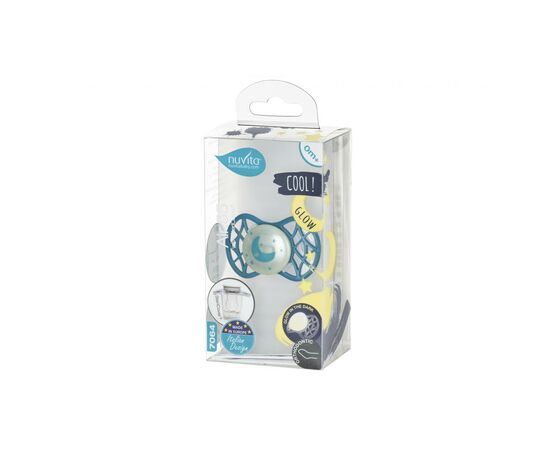 Пустушка Nuvita Air55 Cool 0m+ ортодонтична (світиться в темряві) (NV7064GE), зображення 3 Пустушка Nuvita Air55 Cool 0m+ ортодонтична (світиться в темряві) (NV7064GE), зображення 3