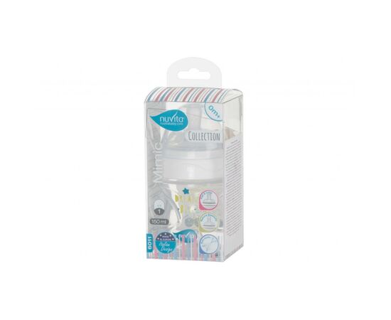 Бутылочка для кормления Nuvita Mimic Collection 150 мл белая (NV6011BIANCO), изображение 2 Бутылочка для кормления Nuvita Mimic Collection 150 мл белая (NV6011BIANCO), изображение 2