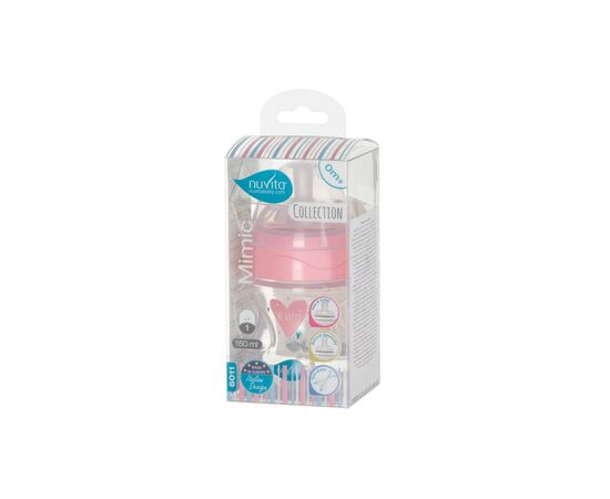 Бутылочка для кормления Nuvita Mimic Collection 150 мл розовая (NV6011ROSA), изображение 2 Бутылочка для кормления Nuvita Mimic Collection 150 мл розовая (NV6011ROSA), изображение 2