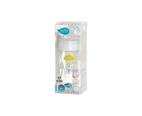 Бутылочка для кормления Nuvita Mimic Collection 250 мл белая (NV6031BIANCO), изображение 2 Бутылочка для кормления Nuvita Mimic Collection 250 мл белая (NV6031BIANCO), изображение 2