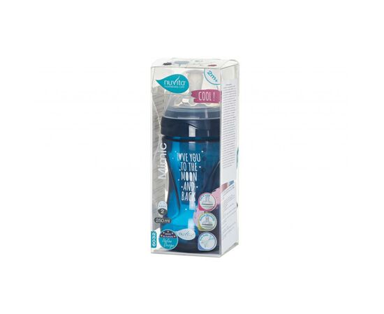 Бутылочка для кормления Nuvita Mimic Cool 250 мл темно-синяя (NV6032NIGHTBLUE), изображение 2 Бутылочка для кормления Nuvita Mimic Cool 250 мл темно-синяя (NV6032NIGHTBLUE), изображение 2