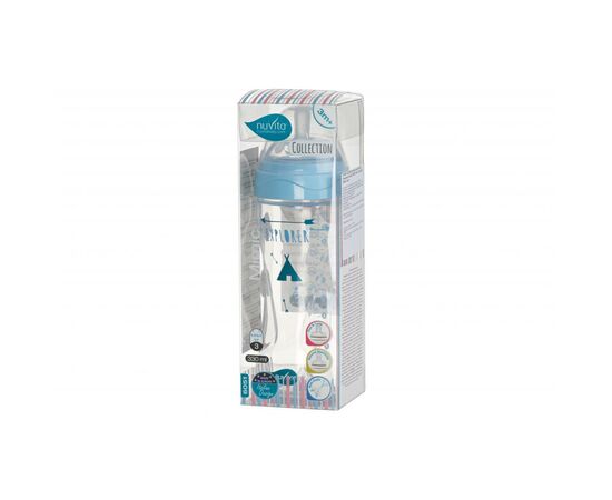 Бутылочка для кормления Nuvita Mimic Collection 330 мл синяя (NV6051AZZURO), изображение 2 Бутылочка для кормления Nuvita Mimic Collection 330 мл синяя (NV6051AZZURO), изображение 2