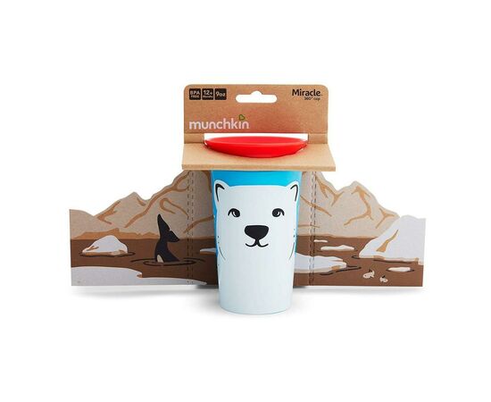 Поїльник-непроливайка Munchkin Miracle 360 Sippy Білий ведмідь 266 мл (051779), зображення 5 Поїльник-непроливайка Munchkin Miracle 360 Sippy Білий ведмідь 266 мл (051779), зображення 5