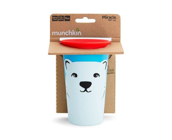 Поїльник-непроливайка Munchkin Miracle 360 Sippy Білий ведмідь 266 мл (051779), зображення 6 Поїльник-непроливайка Munchkin Miracle 360 Sippy Білий ведмідь 266 мл (051779), зображення 6