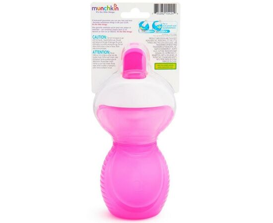 Поїльник-непроливайка Munchkin Click Lock 266 мл рожевий (15424.02), зображення 3 Поїльник-непроливайка Munchkin Click Lock 266 мл рожевий (15424.02), зображення 3