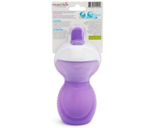 Поїльник-непроливайка Munchkin Click Lock 266 мл фіолетовий (15424.04), зображення 3 Поїльник-непроливайка Munchkin Click Lock 266 мл фіолетовий (15424.04), зображення 3
