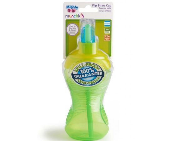 Поильник-непроливайка Munchkin Mighty Grip 296 мл зеленый (40523.03), изображение 3