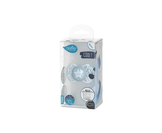 Пустышка Nuvita Air55 Cool 0m+ симметрическая голубая (NV7065BS), изображение 3 Пустышка Nuvita Air55 Cool 0m+ симметрическая голубая (NV7065BS), изображение 3