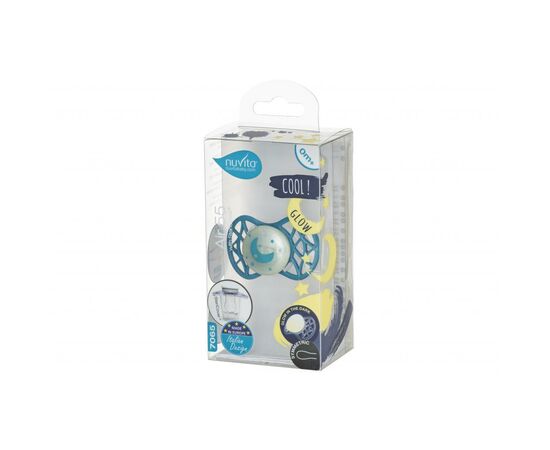 Пустышка Nuvita Air55 Cool 0m+ симметрическая (светящаяся в темноте) (NV7065GE), изображение 3 Пустышка Nuvita Air55 Cool 0m+ симметрическая (светящаяся в темноте) (NV7065GE), изображение 3