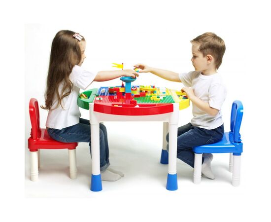 Детский стол Microlab Toys Конструктор Игровой Центр + 2 стула (GT-14), изображение 4 Детский стол Microlab Toys Конструктор Игровой Центр + 2 стула (GT-14), изображение 4