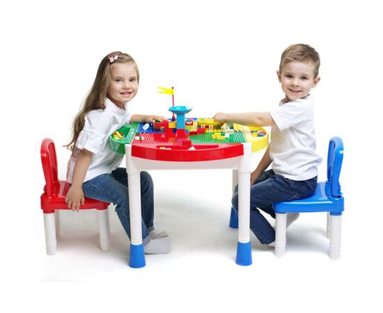 Детский стол Microlab Toys Конструктор Игровой Центр + 2 стула (GT-14), изображение 6 Детский стол Microlab Toys Конструктор Игровой Центр + 2 стула (GT-14), изображение 6