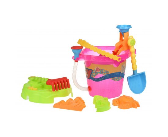 Игрушка для песка Same Toy 6 ед Ведерко розовое (976Ut-1)