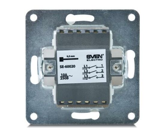 Выключатель Sven SE-60020 white (7100045), изображение 3 Выключатель Sven SE-60020 white (7100045), изображение 3