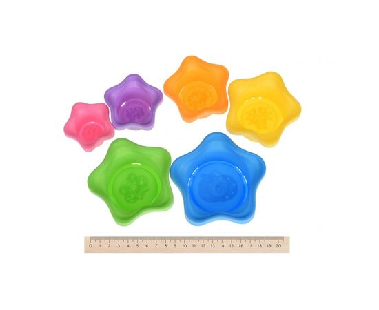 Іграшка для піску Same Toy Stacking cups 7ед (618-10Ut), зображення 3 Іграшка для піску Same Toy Stacking cups 7ед (618-10Ut), зображення 3