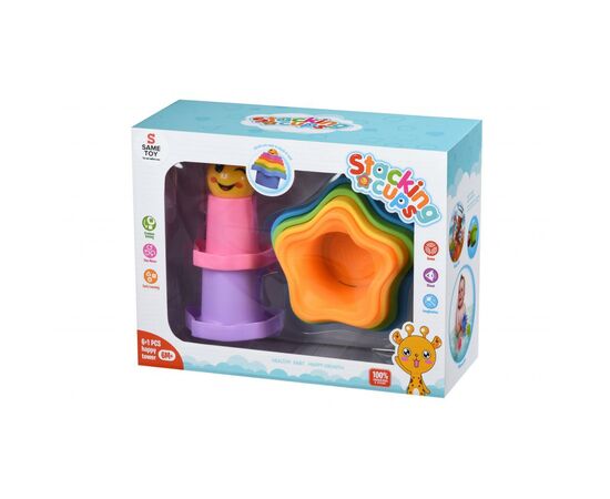 Іграшка для піску Same Toy Stacking cups 7ед (618-10Ut), зображення 5 Іграшка для піску Same Toy Stacking cups 7ед (618-10Ut), зображення 5