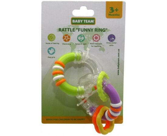 Брязкальце Baby Team Забавні кільця (8446), зображення 2 Брязкальце Baby Team Забавні кільця (8446), зображення 2