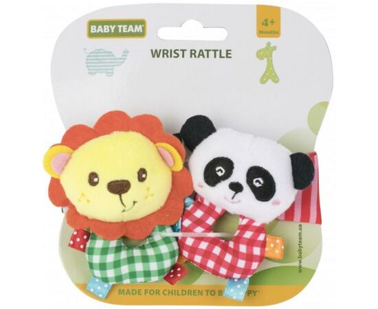 Брязкальце Baby Team Брязкальце-браслет Панда+Левенятко (8504_Панда)