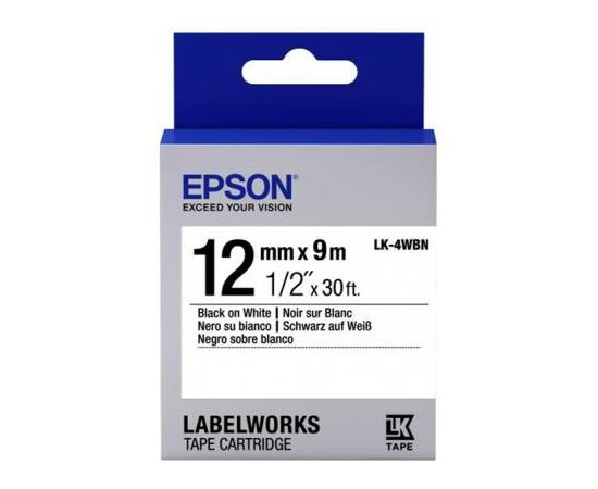 Лента для принтера этикеток Epson LK4WBN (C53S654021)