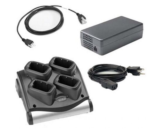 Зарядний пристрій для акумуляторів ТЗД Symbol/Zebra MC90x0 / MC9190 4-х слотовый с БП и кабелем (SAC9000-400CES)