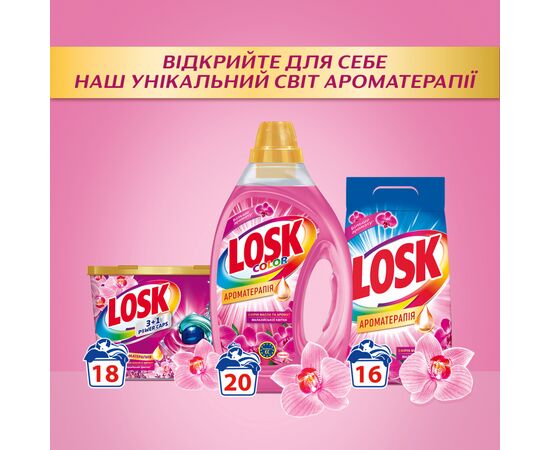 Гель для прання Losk Ароматерапія Ефірні олії та аромат Малазійської квітки 1 л (9000101319705/9000101517408), зображення 7 Гель для прання Losk Ароматерапія Ефірні олії та аромат Малазійської квітки 1 л (9000101319705/9000101517408), зображення 7