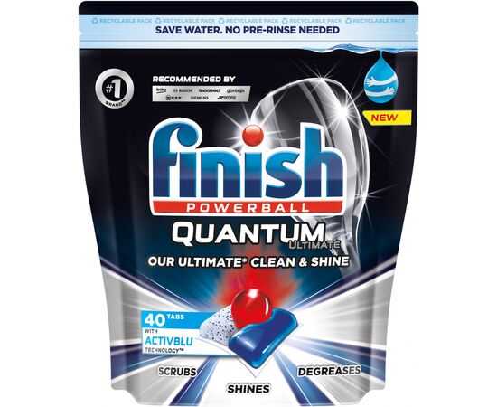 Таблетки для посудомоечных машин Finish Quantum Ultimate 40 шт (5900627090307)