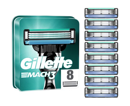 Сменные кассеты Gillette Mach3 8 шт. (3014260243548/3014260239640)