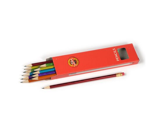 Олівець графітний Koh-i-Noor 1372 ORIENTAL, НВ with eraser (1372002012KS)