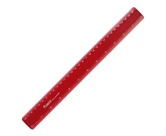 Лінійка Axent plastic, 30cm, matt, burgundy (7530-04-А)