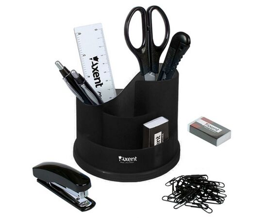 Настольный набор Axent Welle, 9 items, black (blister) (2102-01-А)