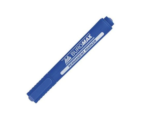 Маркер Buromax Permanent "JOBMAX", round tip, blue (BM.8700-02)