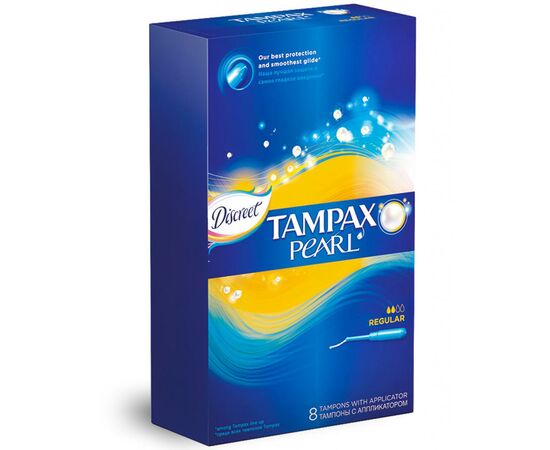 Тампоны Tampax Pearl Regular с апликатором 8 шт (4015400219446)