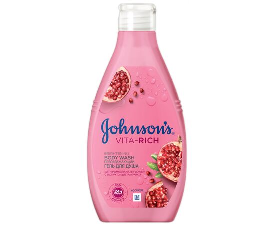Гель для душа Johnson's Care Vita Rich Преображающий с экстрактом цветка граната 250 мл (3574661238944)