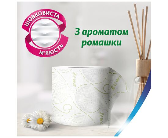 Туалетная бумага Zewa Deluxe Ромашка 3 слоя 16 рулонов (7322540201925), изображение 4