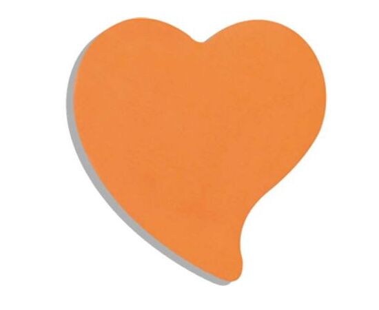 Папір для нотаток Buromax with adhesive layer "Heart", 50 sheets, NEON colors mix (BM.2362-99)