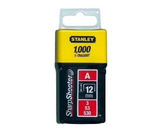 Скобы Stanley Light Duty тип а, 12мм, 1000шт (1-TRA208T)