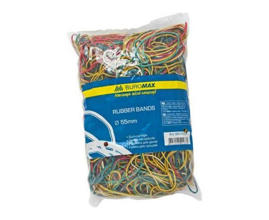 Резинки для денег Buromax JOBMAX assorted colors, 200г (BM.5503)