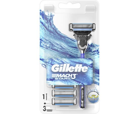 Бритва Gillette Mach3 Start с 3 сменными картриджами (7702018464005), изображение 2 Бритва Gillette Mach3 Start с 3 сменными картриджами (7702018464005), изображение 2