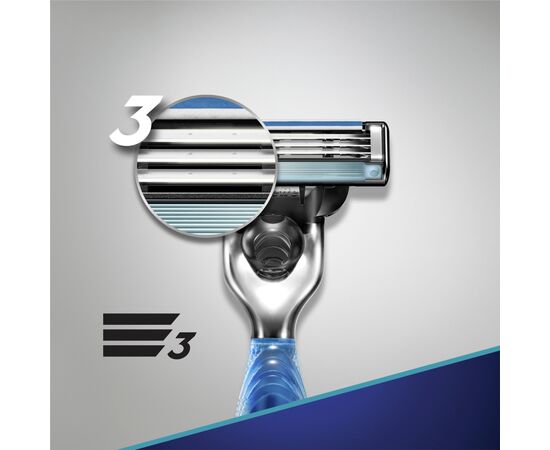 Бритва Gillette Mach3 Start с 3 сменными картриджами (7702018464005), изображение 4 Бритва Gillette Mach3 Start с 3 сменными картриджами (7702018464005), изображение 4